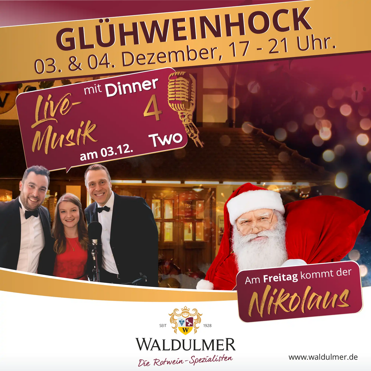 Waldulmer Glühweinhock 3. + 4. Dezember 17-21 Uhr