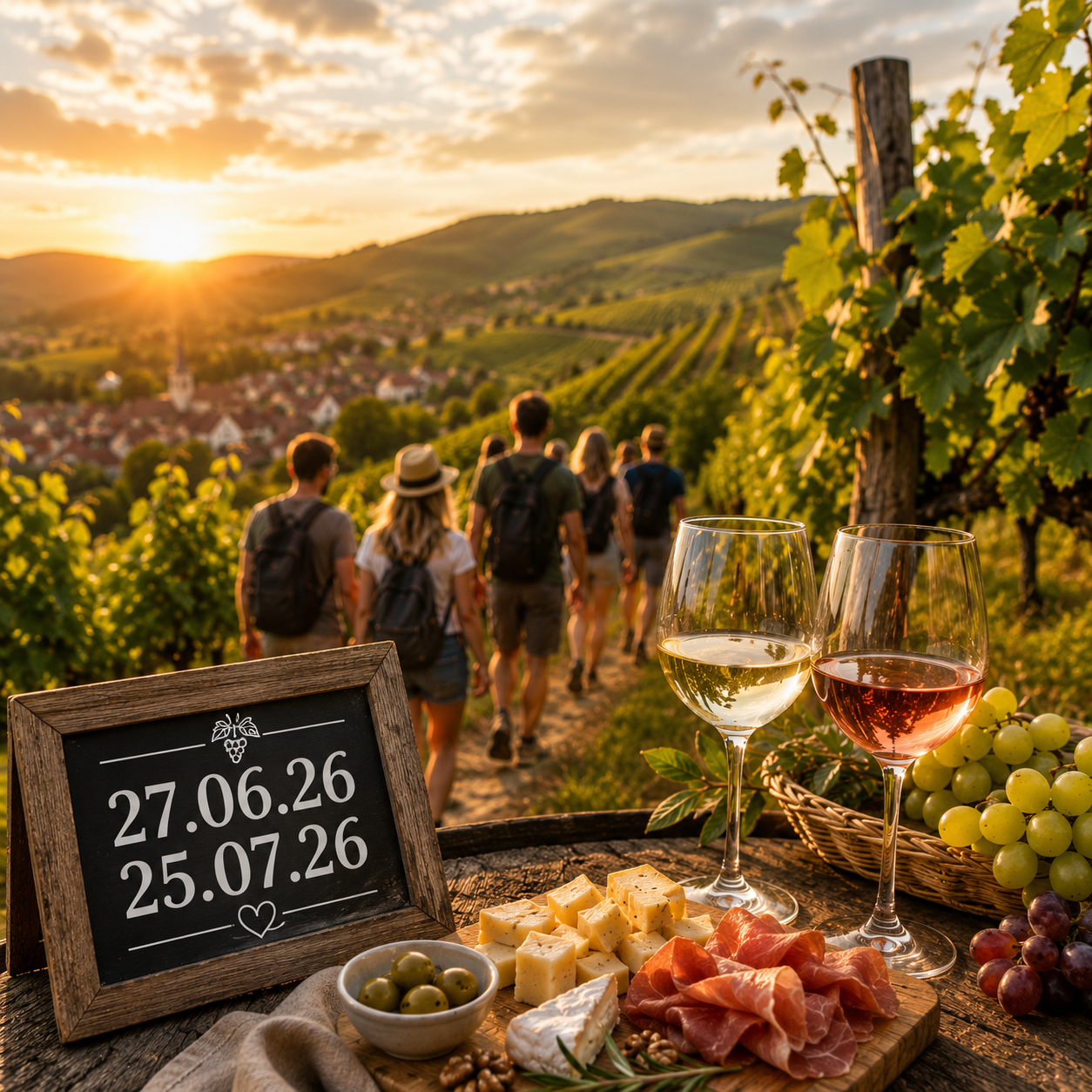 🍷 Geführte Sommer-Weinwanderung durch die Waldulmer Weinberge