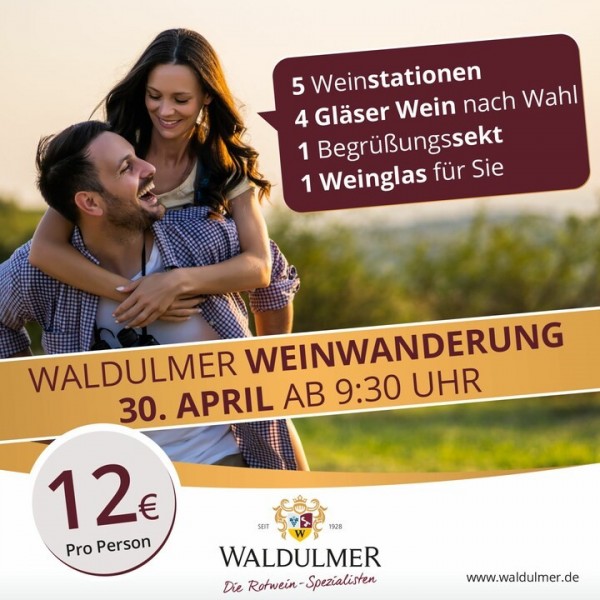 WALDULMER Weinwanderung am 30. April 2023